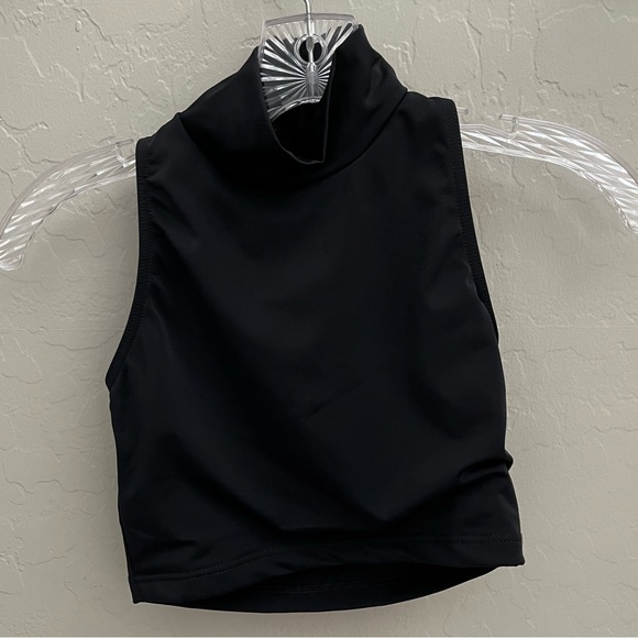 Balera High Neck Crop Top, High Wasted Shorts, and Attachable Skirt - Picture 3 of 6